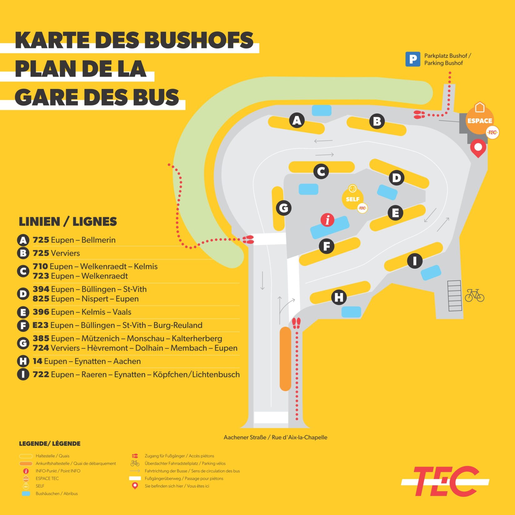 Karte neuer Eupener Bushof