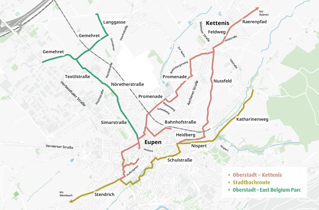 Wegenetz drei neue Trassen_Layout Pavonet